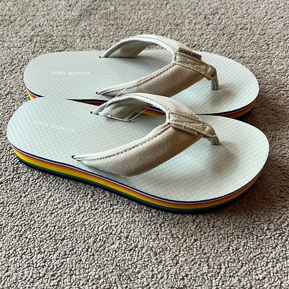 Tory Burch flip flops new with box